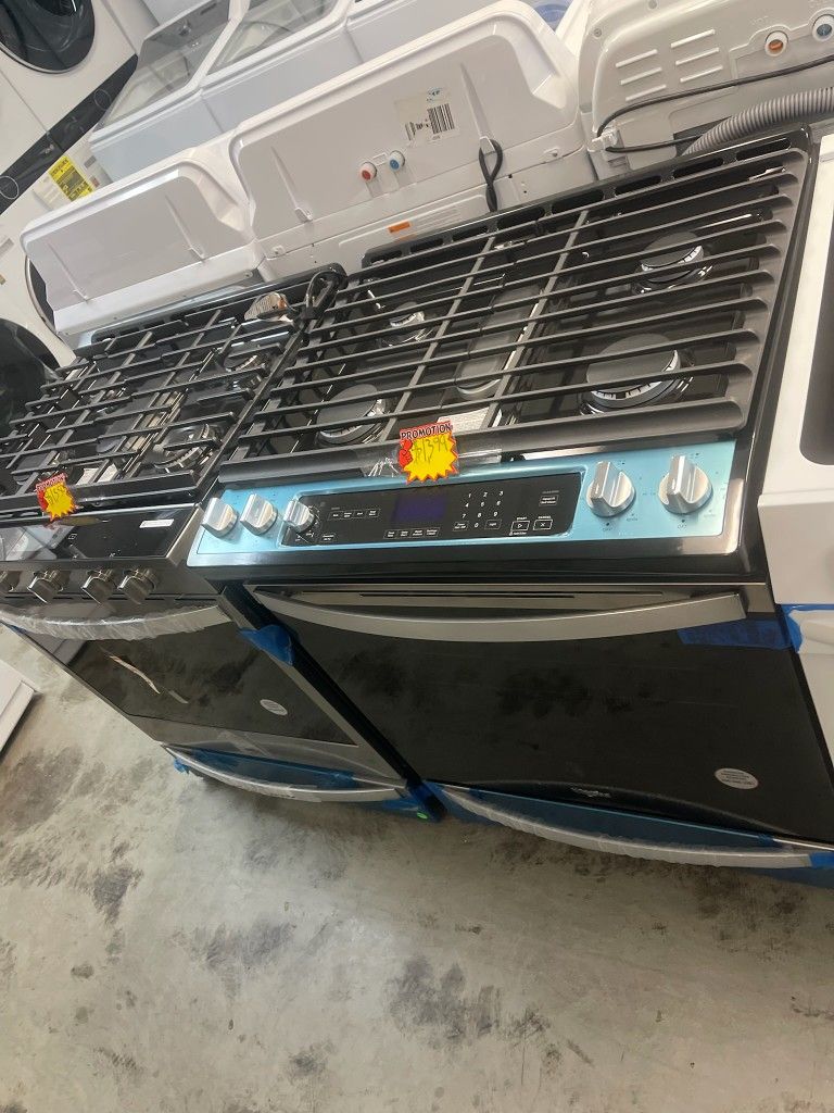 WHIRLPOOL STAINLESS STEEL SLIDE IN STOVE