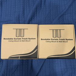 Curtain track system ceiling or wall mount