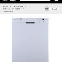 Seasons White Dishwasher 