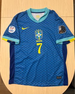 Brazil 2024 Away Jersey - Vini Jr. #7 (Size L - Fan Version)
