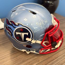 Eddie George Helmet Autographed 