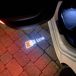 Audi S Line A3 4 5 6 7 8 Logo LED Laser Projector Car Door Welcome Ghost Courtesy Shadow Light