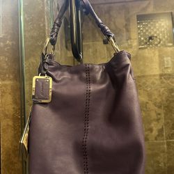 B. Makowsky Purple Leather Bag Purse **BRAND NEW**