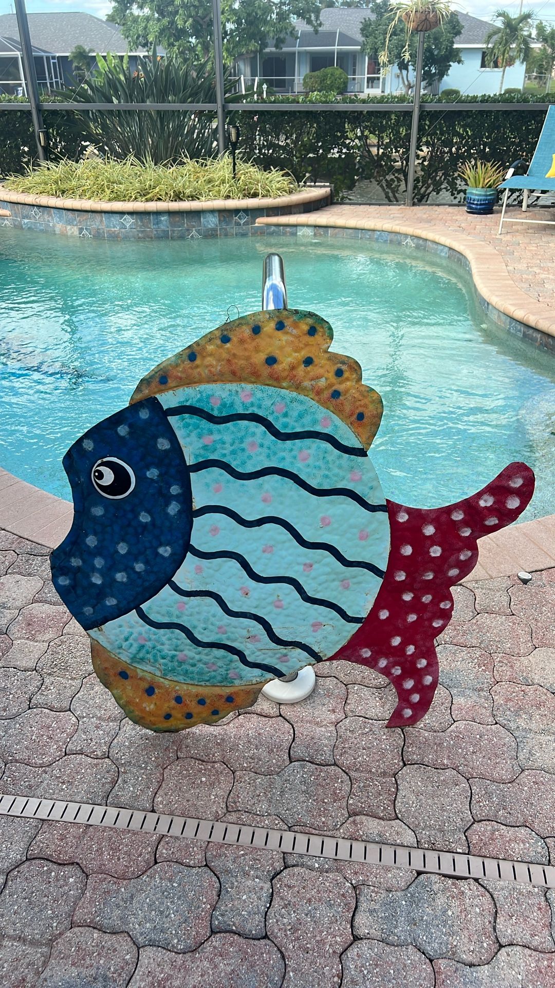 3 Foot metal Fish Decor