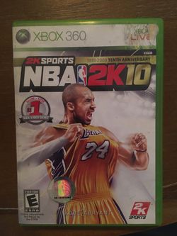 Xbox 360 nba 2k10 kobe Bryant