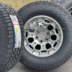 17" Wheels 265/70R17 A/T Tires Rims Toyota 4runner Tacoma Tundra Sequoia FJ Cruiser Lexus GX460 GX470 GX 460 470 4 Runner FJCruiser All-Terrain Falken