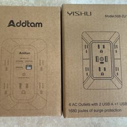 USB wall chargers/surge protectors