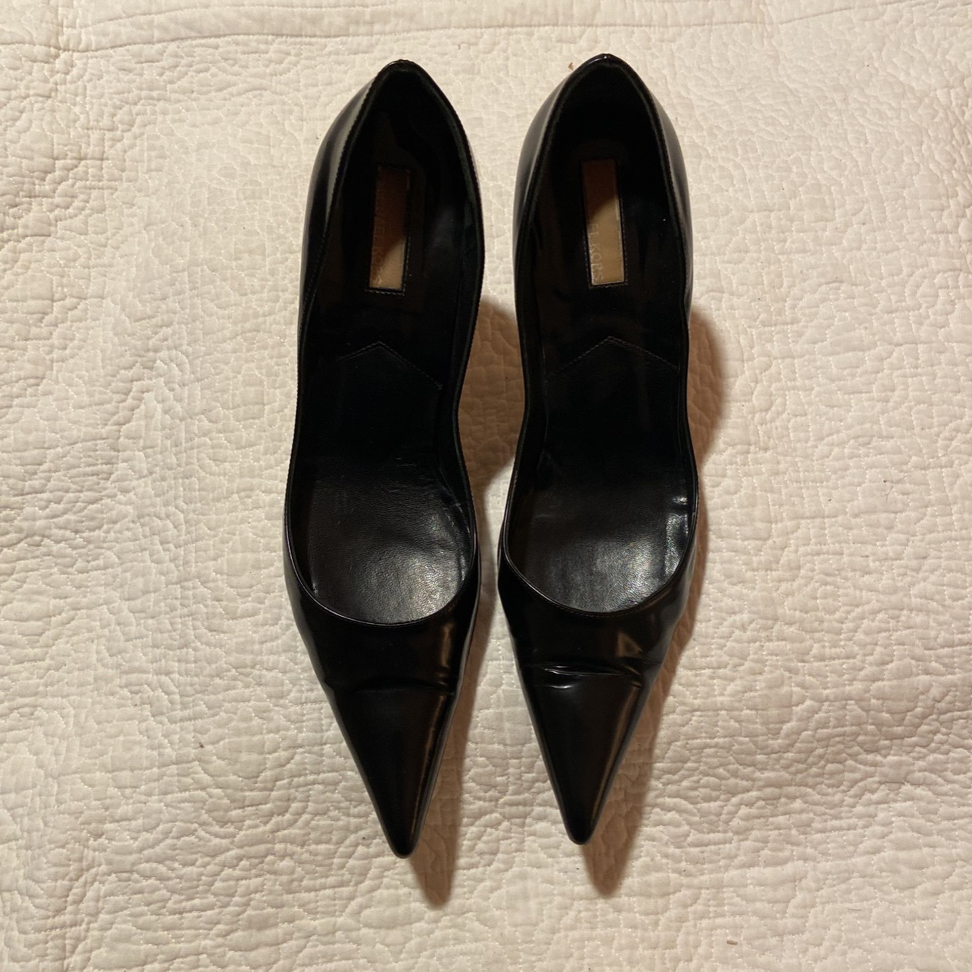 Michael Kors SEXY Black Stilettos With Silver Heel Size 8.5M