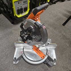 RIDGID 15 Amp 10 in. Corded Dual Bevel Miter Saw with LED Cut Line Indicator