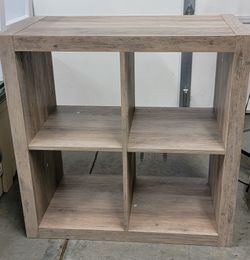Rustic Gray 4-Cube Organizer Shelf / Console Table