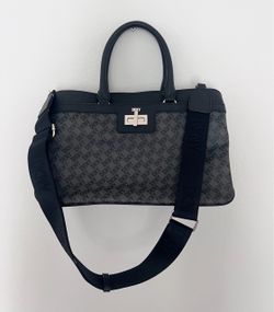 DKNY Logo Satchel Bag with Crossbody Strap