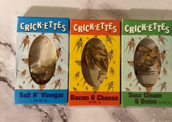 Crick-ettes Edible Cricket Snacks - 3 Flavor Variety Pack