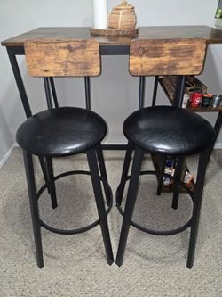 Industrial Bar Stools Set of 2