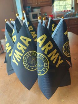 10 Small  Army Flags 