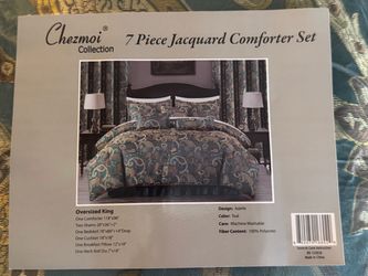 Brand New Sealed in bag Chezmoi 7 Piece Oversized King Comforter Set $50