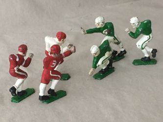 6 Antique Cast Iron Football Players Thumbnail