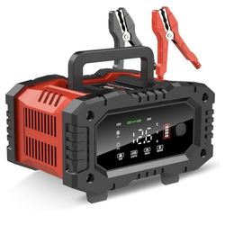 Battery Charger 20A 12V/24V LiFePO4 Lead Acid Fully Automatic Battery Maintainer, Car Battery Trickle Charger Automotive w/Repair, Winter Mode, for AG