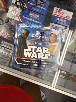 2025 Topps Chrome Sapphire Edition Star Wars Box — $350  Brand-new and factory sealed!  💎 4 parallels guaranteed per box 🌌 Chase rare Sapphire paral
