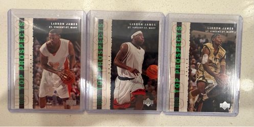 LeBron James Upper Deck Top Prospects Card Lot (3)