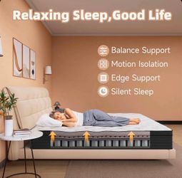 14" King Size Medium Pocket Spring Hybrid Mattress with CertiPUR-US Certified Foam