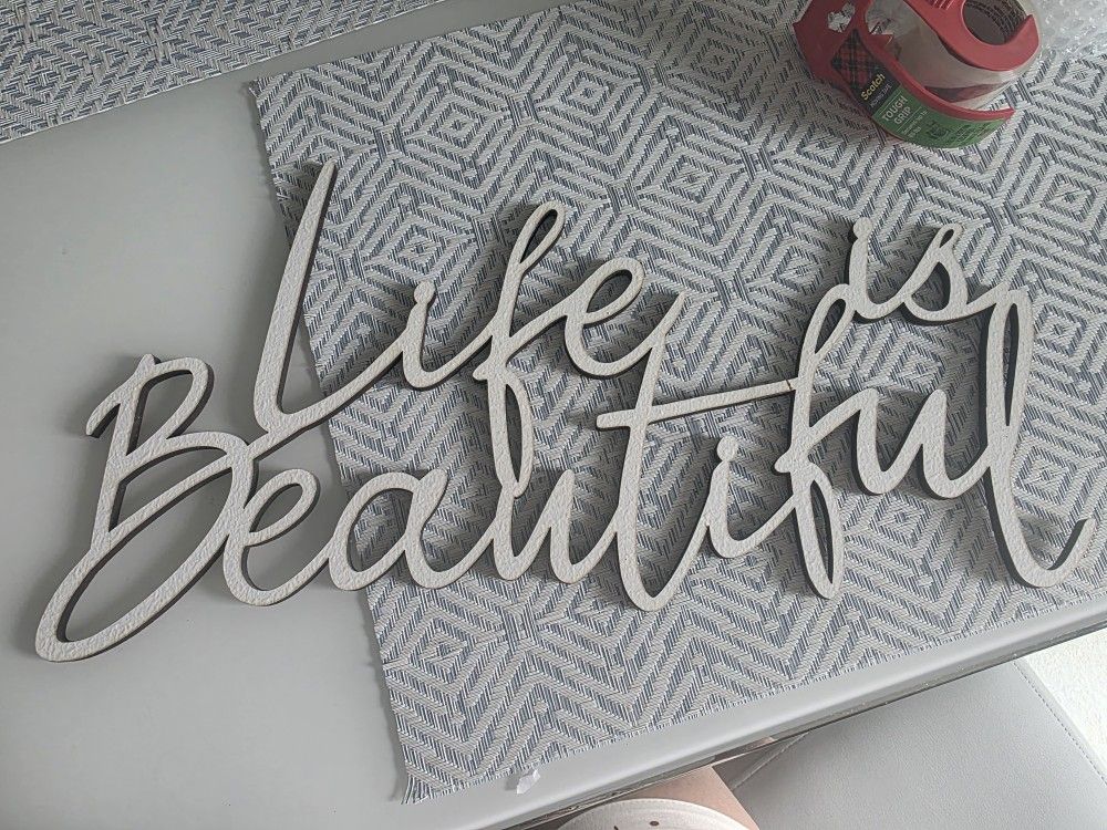 Life Is Beautiful Wood Sign