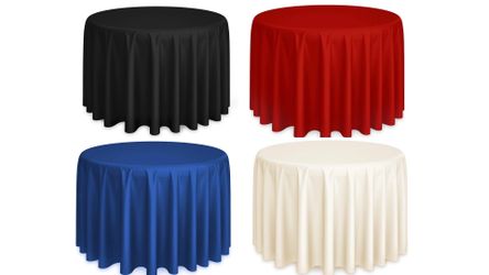 New! Liquidation Clearance Tablecloth ā 120ā ($5), Multiple Colors, Sold by Piece