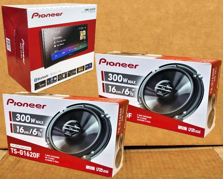 Pioneer Car Stereo Touchscreen Bluetooth USB Aux Am Fm 6.5" 2-Way Coaxial Speaker System 600 W Package 🚨 Payment Options Available 🚨No Credit Needed