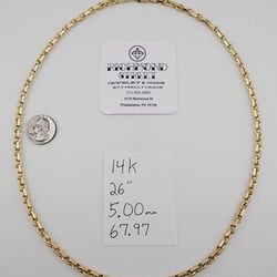 14k gold 26" Hermes chain