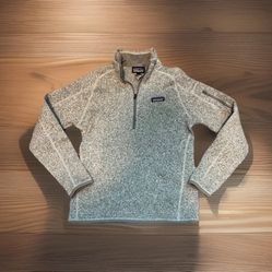Patagonia Better Sweater 1/4 Zip Fleece Pullover Heather GreyWoman's Size Medium