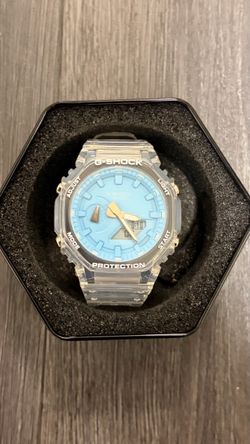Casio G-Shock Clear Skeleton Watch Blue Dial