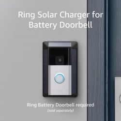 Ring Solar Charger for Ring Battery Doorbells Solar Power Panel USB-C