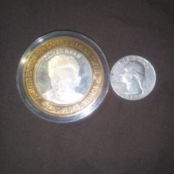 Silver Quarter And Silver $10 MGM GRAND TOKEN