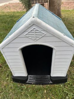 Dog House Used Plastic 28"h 28" Depth 24" Wide