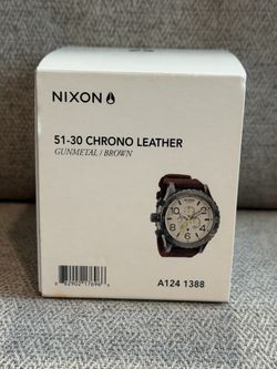 Nixon 51-30 CHRONO LEATHER Gunmetal