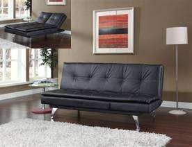 Brand New Leather Click Clack Sofa Bed With Option To Convert To Lounge Chair