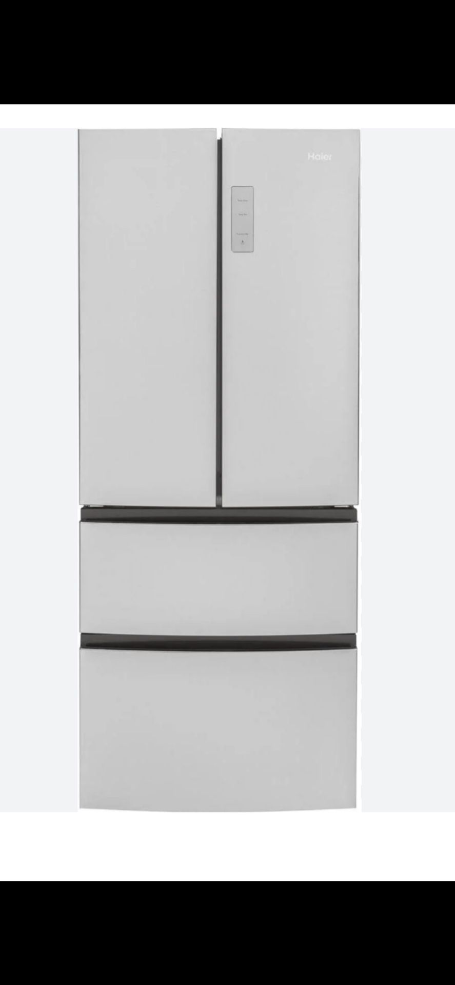 HAIER 15.0 cu. ft. French Door Refrigerator in Stainless Steel, Fingerprint Resistant