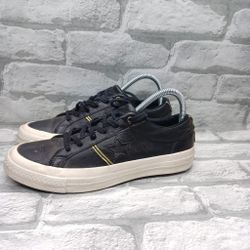 Converse One Star Ox Shoes Black White Leather Women’s Size 7.5
