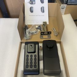 DOOR LOCK - Keyless Entry Door Lock Keypad Deadbolt Lock - Matte Black 