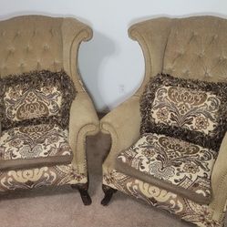 Tufted Wingback Chairs