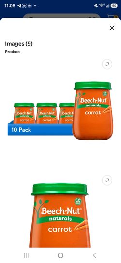 Beech-Nut Naturals Carrot Baby Food 10 Pack