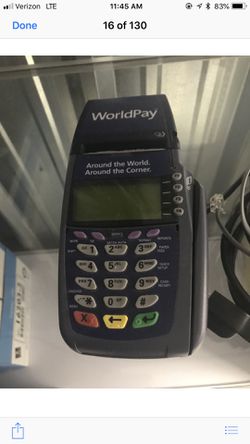 World Pay credit card machine with manual