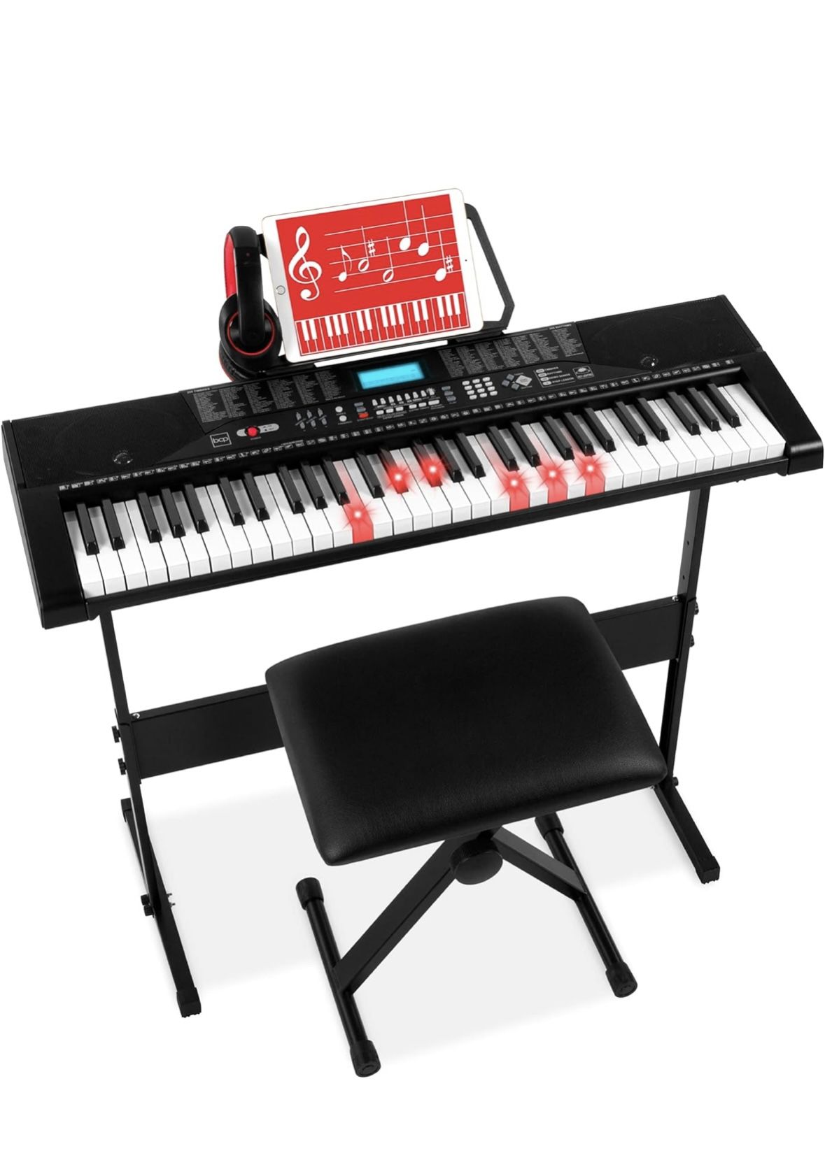 61-Key Beginners Complete Electronic Keyboard Piano Set