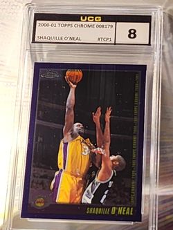 2000-2001 TOPPS CHROME #8 SHAQUILLE O'NEAL UCG 8 NM-MT