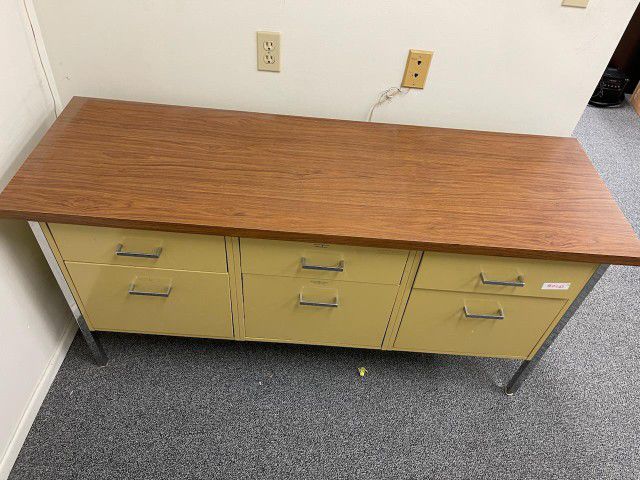 1950's metal office file credenza