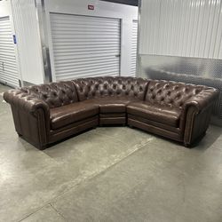 Chesterfield Style Sectional Sofa -Delivery Available