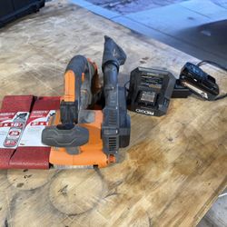 Belt Sander - Ridgid 18V + Battery And Charger