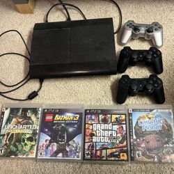 PS3 + games and controllers