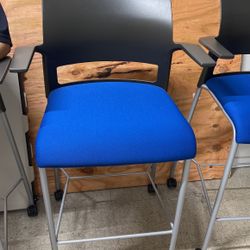 Almost New Blue High Office Chairs