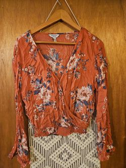 Arizona Jean Co. Women's Floral Print Wrap Top