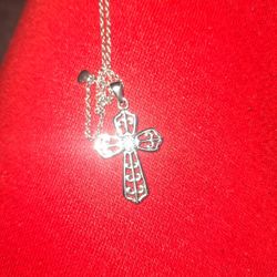 Women's Cross Pendant With Cubic Zerconia Hallmark Edition